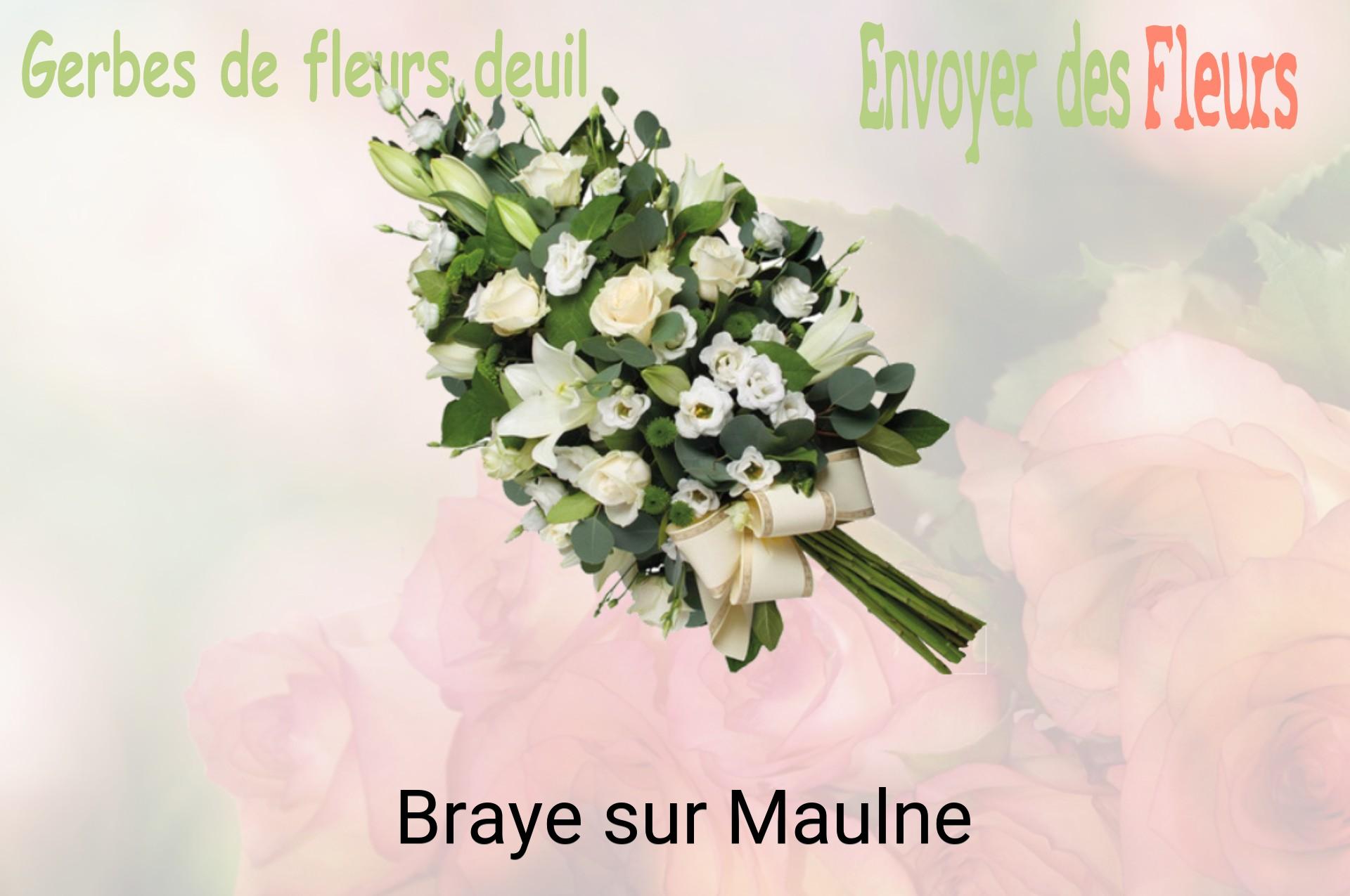 Gerbe de fleurs de deuil livrée à Braye-sur-Maulne